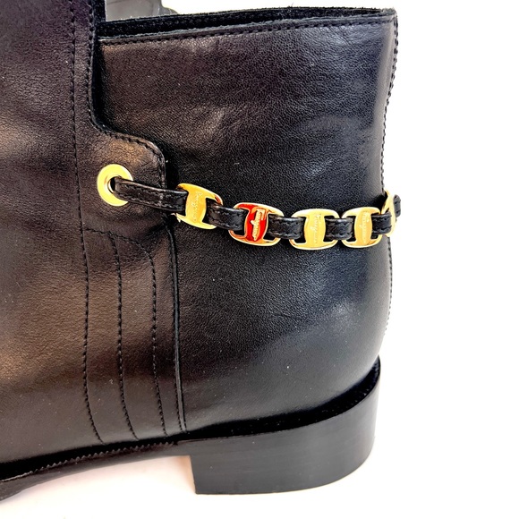 Salvatore Ferragamo Black Nandino Booties - Picture 6 of 7